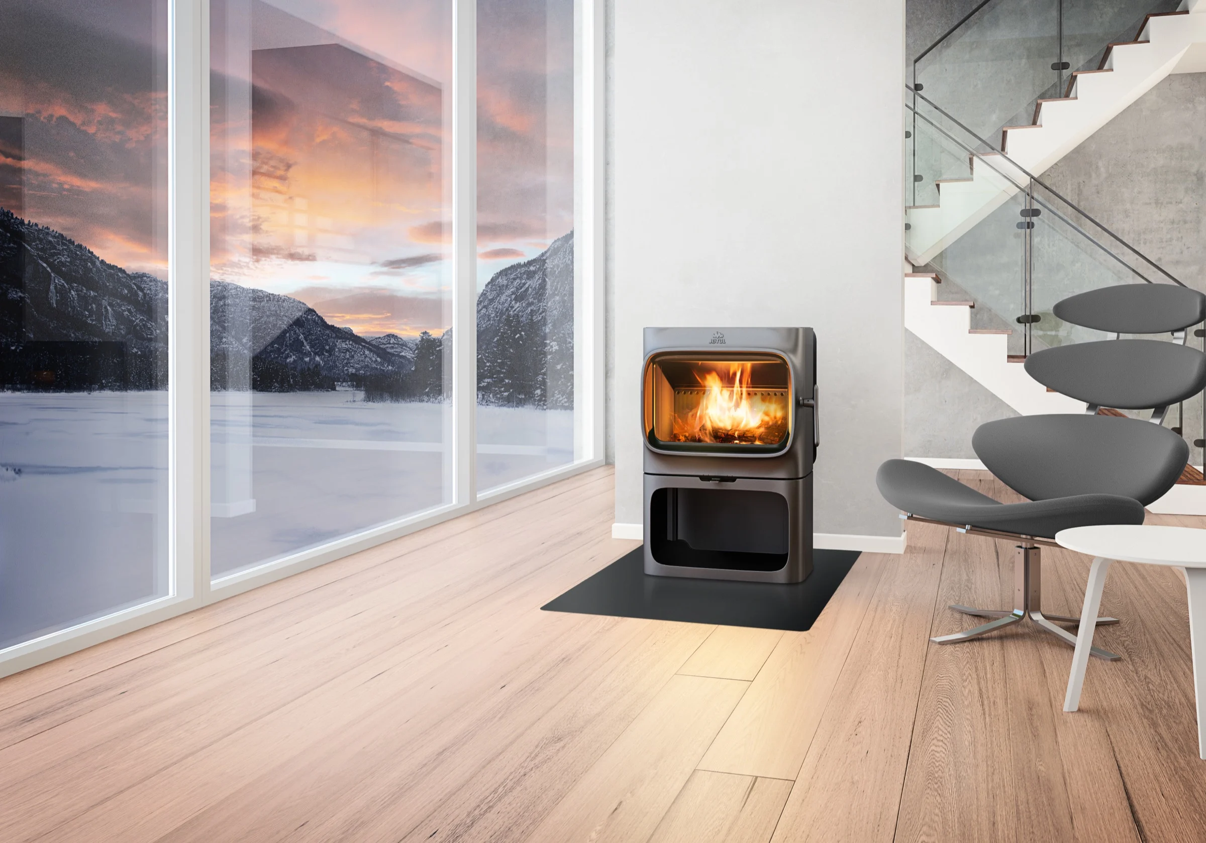 Jøtul F 305 R B in een woonkamer