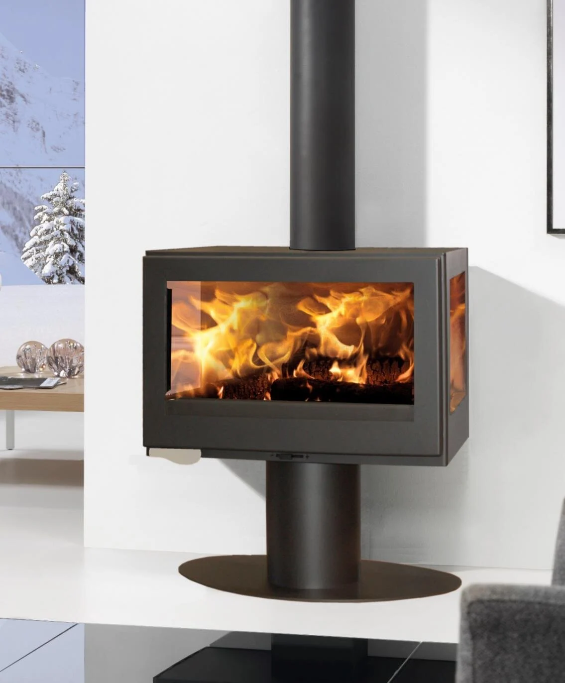 Panadero Mistral 3V houtkachel in een interieur